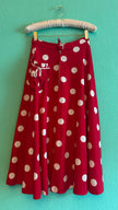 Vintage 1950s Red Polka Dot Circle Skirt