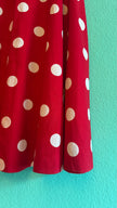 Vintage 1950s Red Polka Dot Circle Skirt