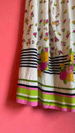 Vintage Estimated 1970s White Floral Maxi Skirt