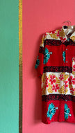Vintage 1990s Red Hawaiian Hibiscus Shirt