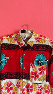 Vintage 1990s Red Hawaiian Hibiscus Shirt