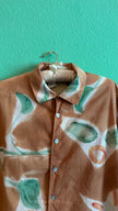 Vintage 1990s Japanese-Sourced Brown Sunflower Print Shirt
