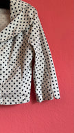 Vintage 1980s Ivory Polka Dot Jacket and Trouser Set