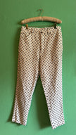 Vintage 1980s Ivory Polka Dot Jacket and Trouser Set