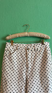 Vintage 1980s Ivory Polka Dot Jacket and Trouser Set