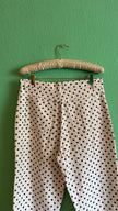Vintage 1980s Ivory Polka Dot Jacket and Trouser Set
