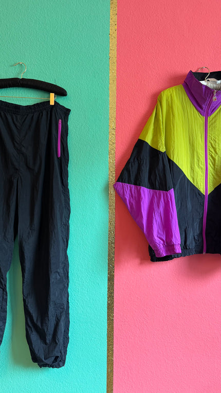 Vintage 1980s Men’s Colorblock Tracksuit by Fit & Fancy Jeantex