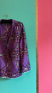 Purple African Wax Print Jacket in Julius Holland Fabric
