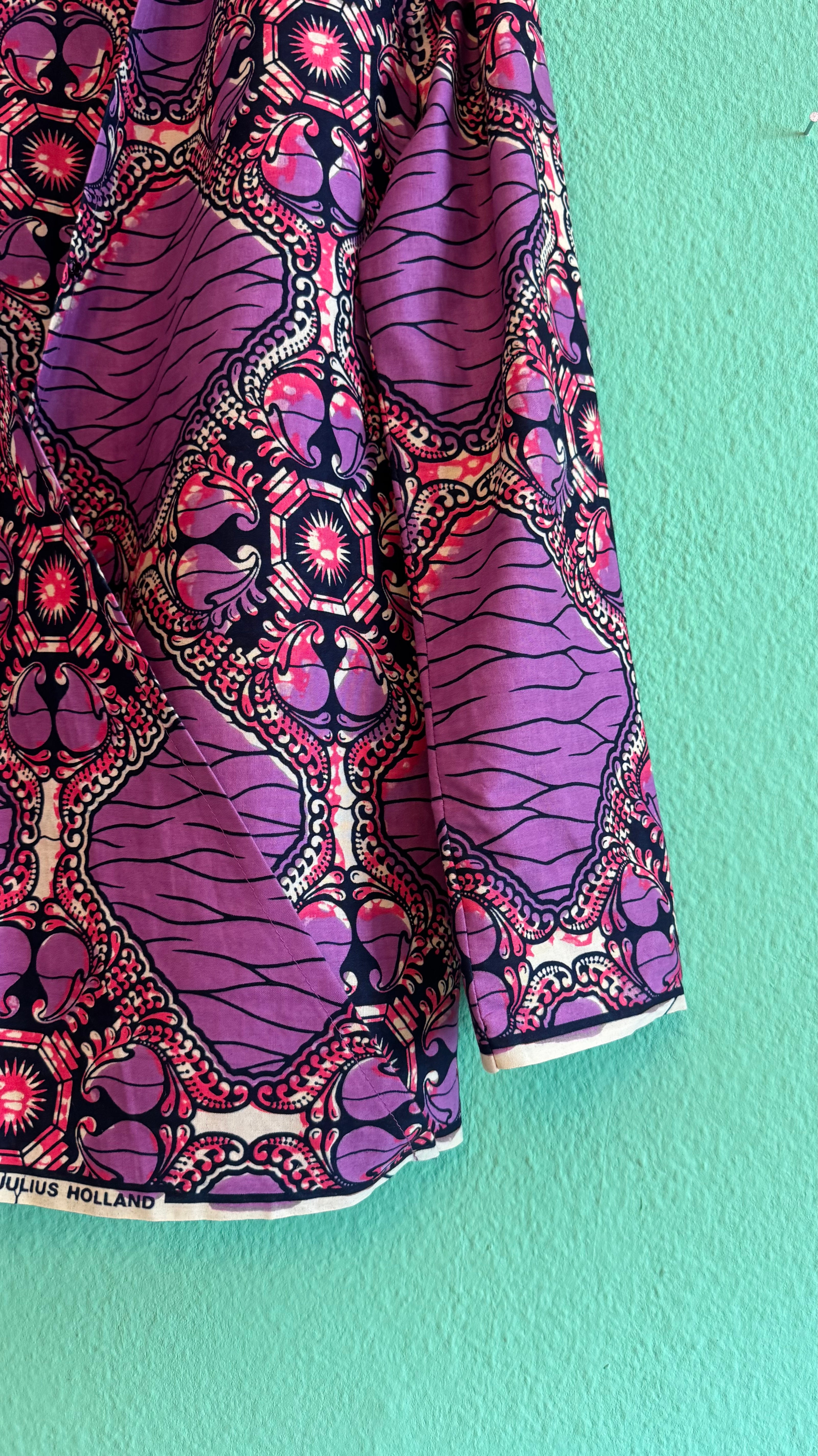 Purple African Wax Print Jacket in Julius Holland Fabric