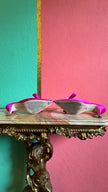 Vintage 2000s Fuchsia Satin Bow Mules by Loeffler Randall