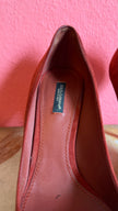 Vintage 2000s Dolce & Gabbana Burgundy Suede Crystal Pumps