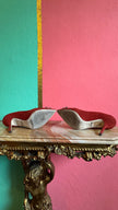 Vintage 2000s Dolce & Gabbana Burgundy Suede Crystal Pumps