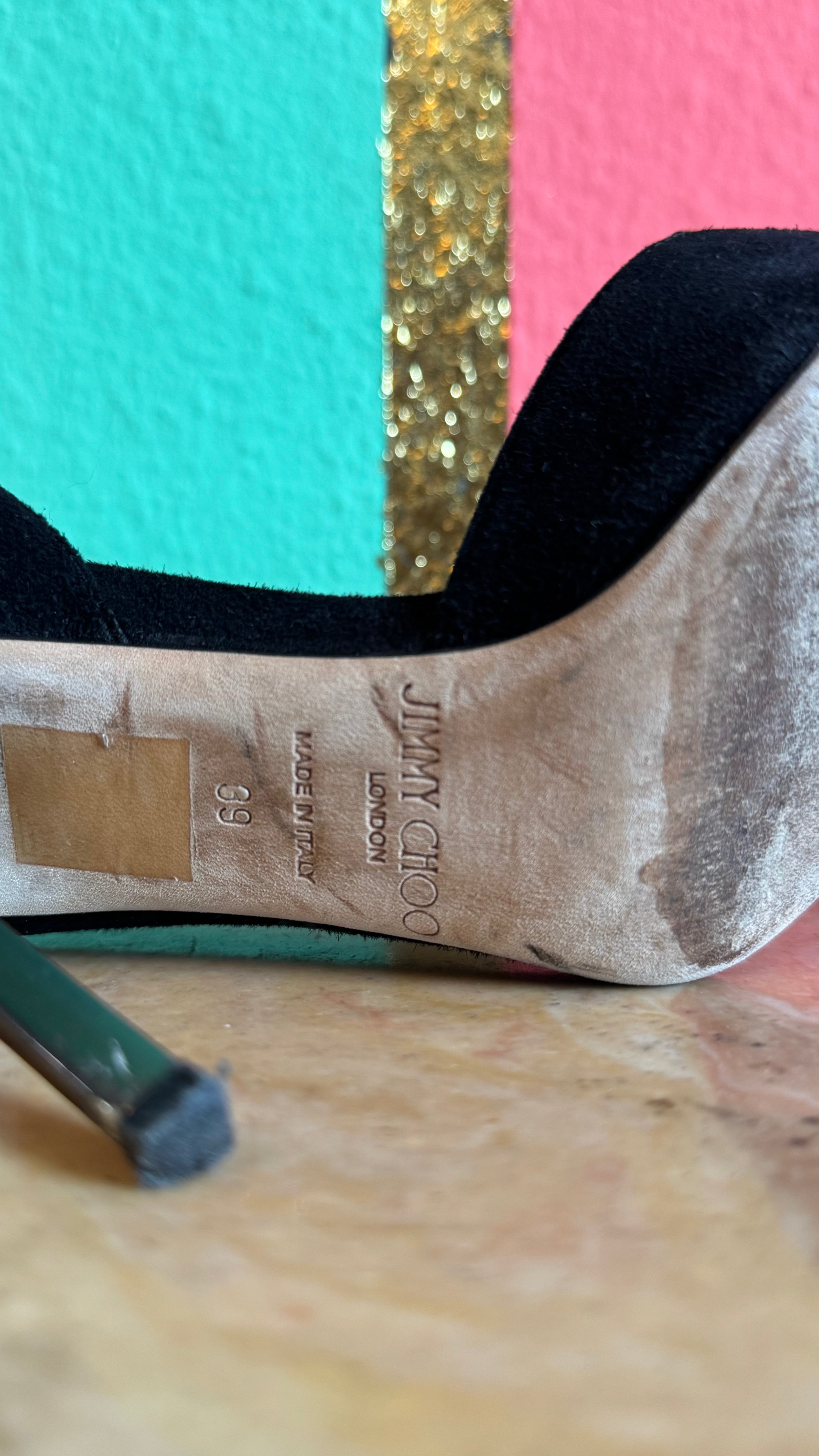2010s Jimmy Choo Black Suede D’Orsay Pumps