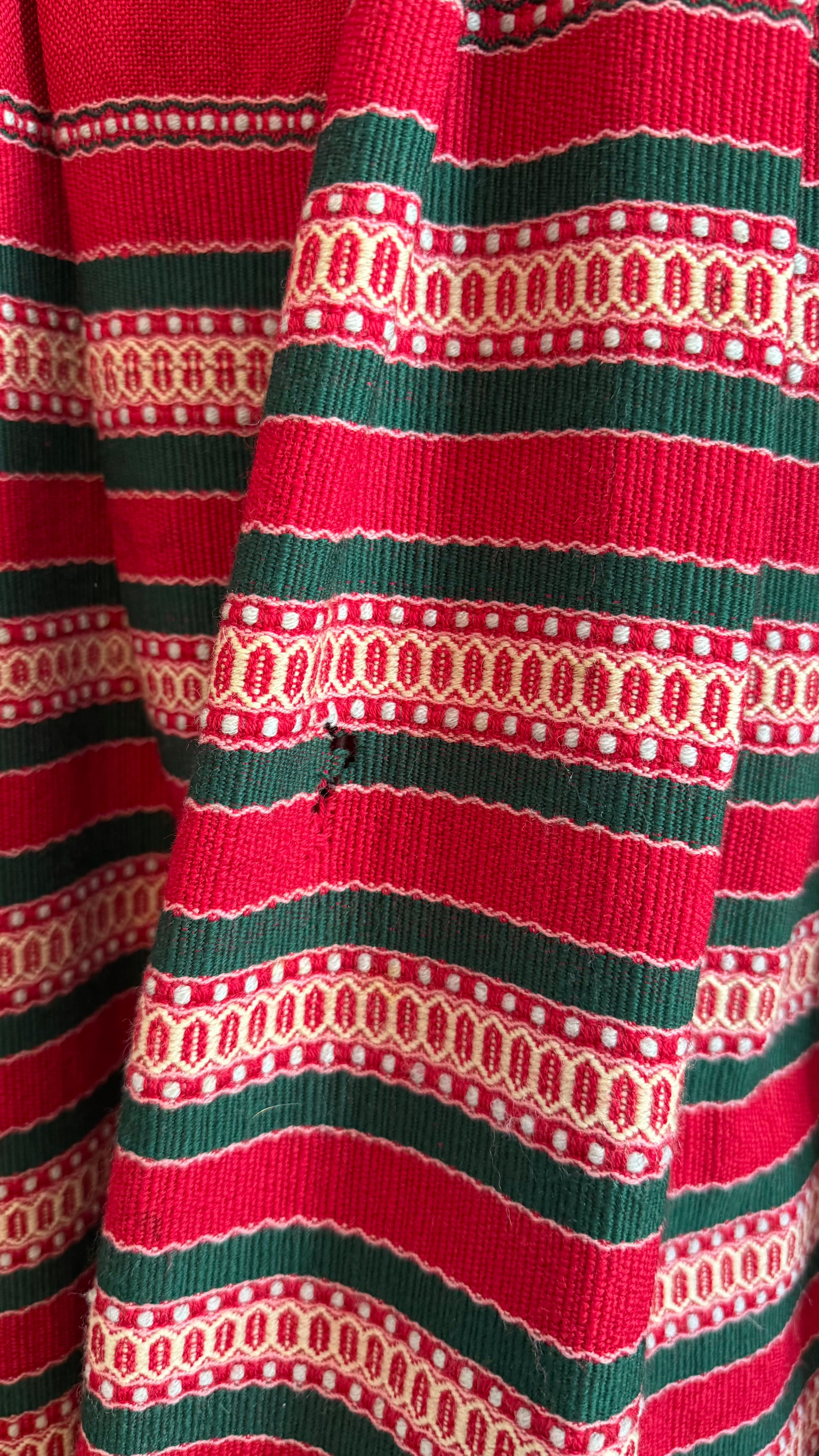 Vintage 1970s Red Pleated Dirndl Dress by Dirndlecke