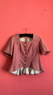 Vintage 1970s Dusty Rose Tracht Spenzer/Bodice