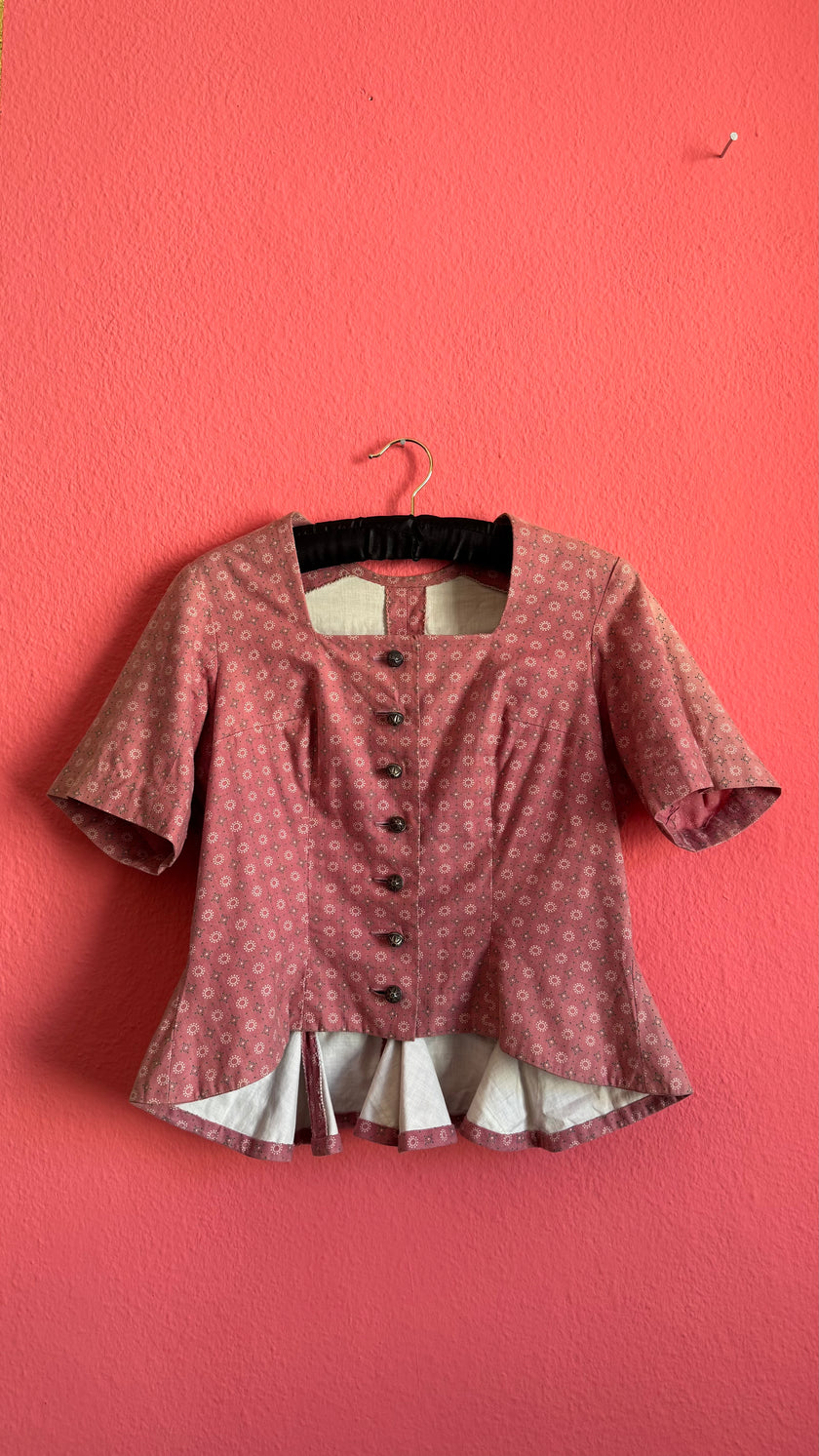 Vintage 1970s Dusty Rose Tracht Spenzer/Bodice