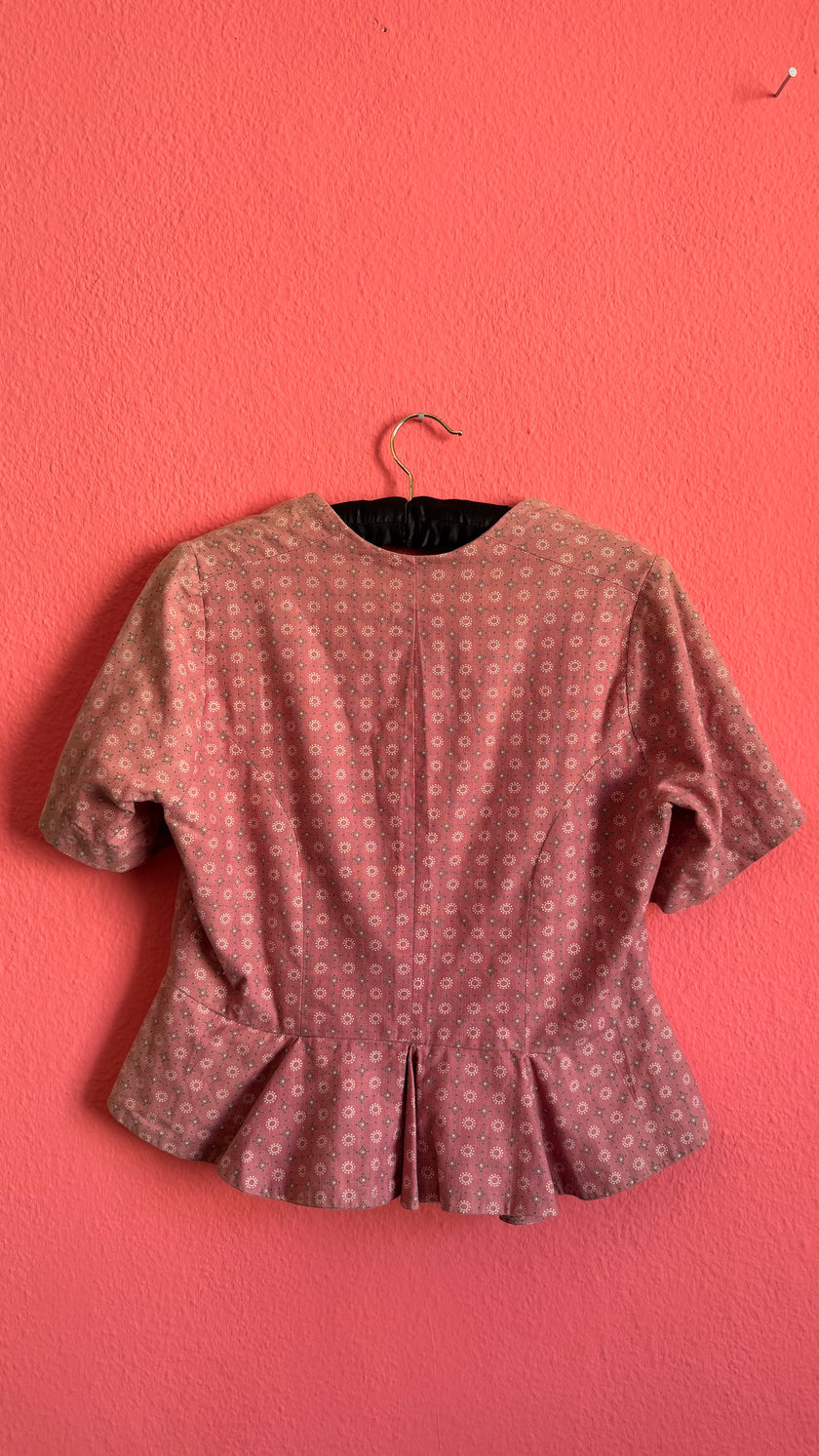 Vintage 1970s Dusty Rose Tracht Spenzer/Bodice