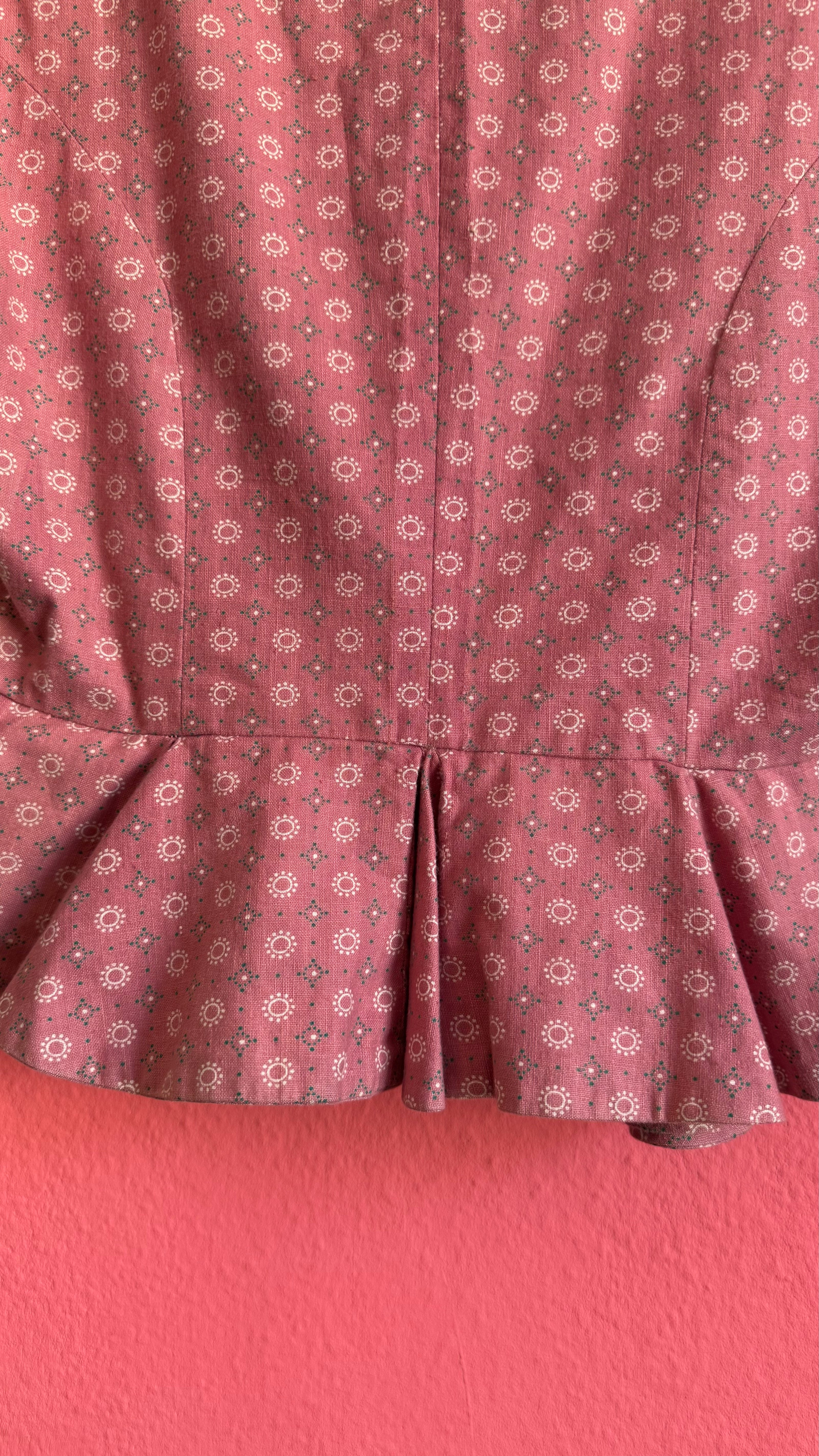 Vintage 1970s Dusty Rose Tracht Spenzer/Bodice