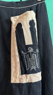 Vintage 1970s Black Munich Appliqué Midi Skirt