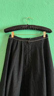 Vintage 1970s Black Munich Appliqué Midi Skirt