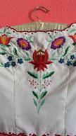 Vintage 1970s White Embroidered Tracht Waistcoat
