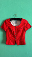 Vintage 1980s Red Polka Dot Tracht Spenzer by Kuhnen Modell