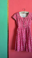 Vintage 1970s Pink Floral Tracht Dress by Z Vom Tegernsee