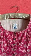 Vintage 1970s Pink Floral Tracht Dress by Z Vom Tegernsee