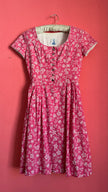 Vintage 1970s Pink Floral Tracht Dress by Z Vom Tegernsee