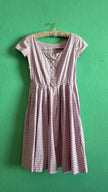 Vintage 1970s Lilac Gingham Tracht Dress