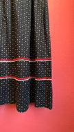 Vintage 1970s Black Floral Maxi Tracht Dress by G. Gröschel