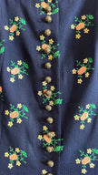 Vintage 1980s Navy Floral Dirndl Dress by Salzburger Trachten