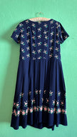 Vintage 1980s Navy Floral Dirndl Dress by Salzburger Trachten