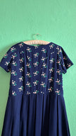 Vintage 1980s Navy Floral Dirndl Dress by Salzburger Trachten