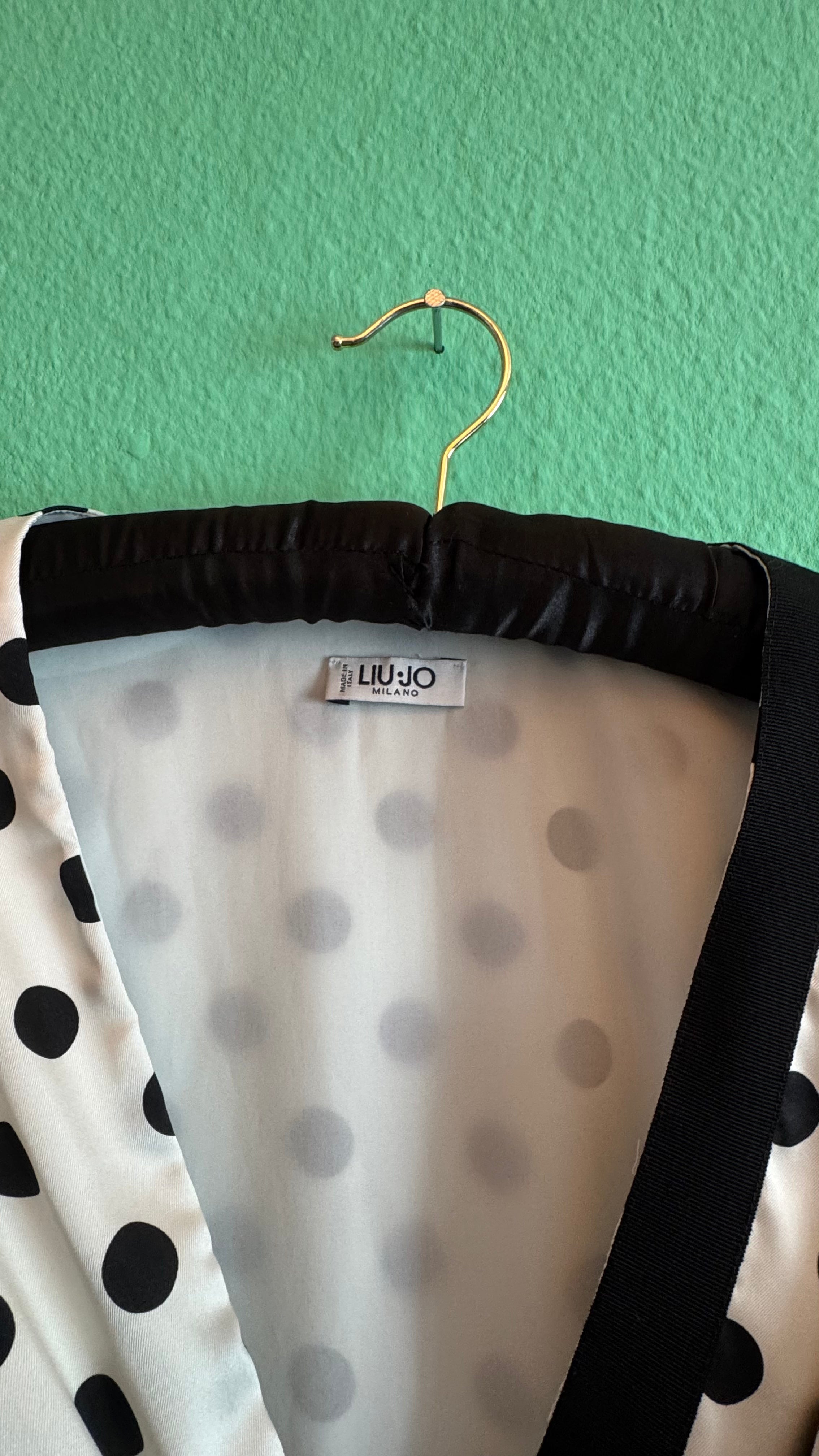 2000s Ivory Polka Dot Wrap Dress by Liu Jo