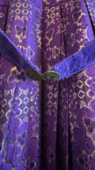 Vintage 1970s Purple Velvet and Brocade Dirndl Maxi Dress