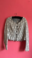 Vintage 1960s Ivory Soutache Lace Cropped Jacket