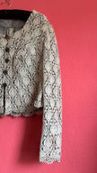 Vintage 1960s Ivory Soutache Lace Cropped Jacket