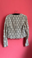Vintage 1960s Ivory Soutache Lace Cropped Jacket