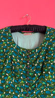 Vintage 1960s Green Floral Tracht Dress by Dirndlstube