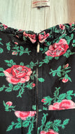 Vintage 1980s Black Rose Print Tracht Dress by Original Steindl