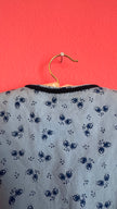 Vintage 1970s Blue Floral Tracht Midi Dress
