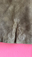 Vintage 1990s Taupe Suede Tracht Jacket by Almsach