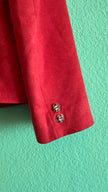 Vintage 1990s Red Suede-Style Tracht Blazer by H. Moser