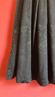 Vintage 1960s Black Embroidered Satin Tracht Apron Skirt