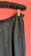 Vintage 1960s Black Embroidered Satin Tracht Apron Skirt