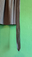 Vintage 1970s Blue Gingham Tracht Apron