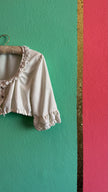 Vintage 1970s Ivory Lace-Trimmed Trachten Blouse