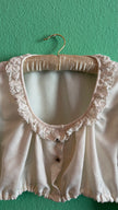 Vintage 1970s Ivory Lace-Trimmed Trachten Blouse