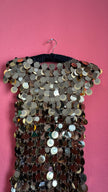 Vintage Paco Rabanne Gold Disc Chainmail Dress